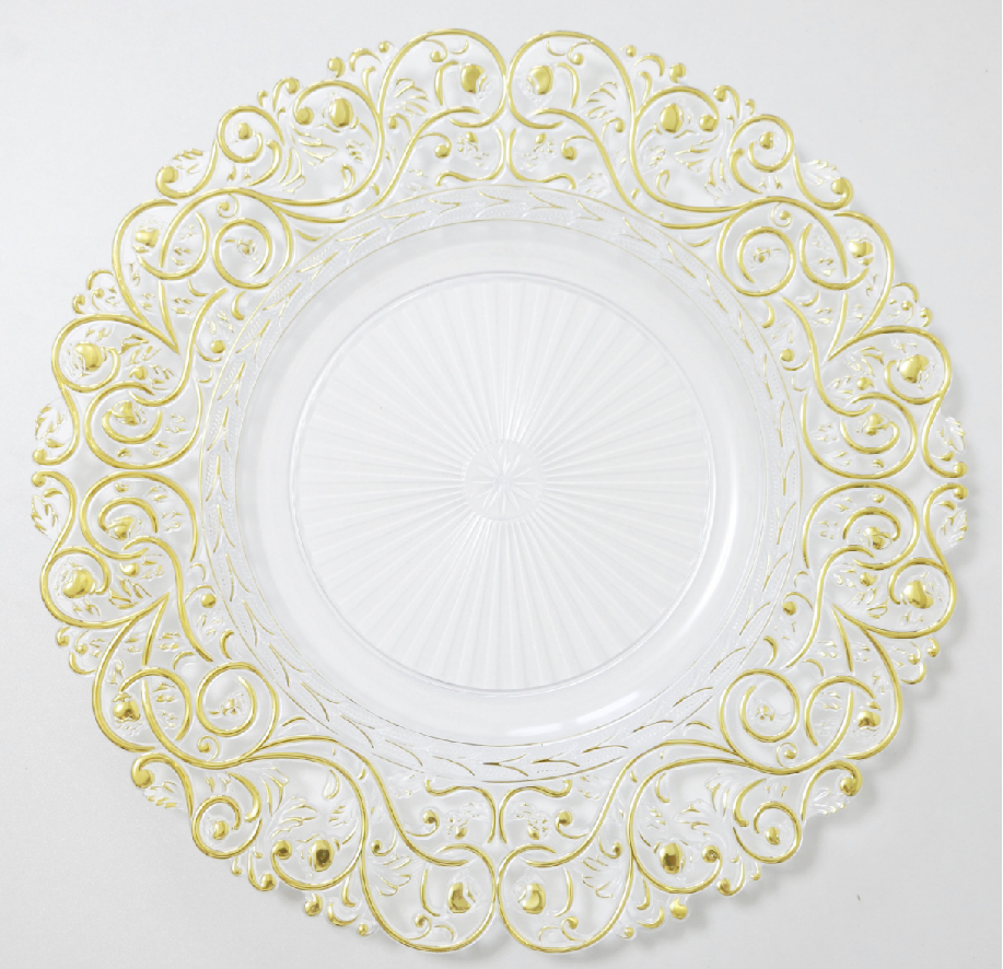 Food Grade Reusable Plastic Dinner Plate Unbreakable Tableware ALM-S100155