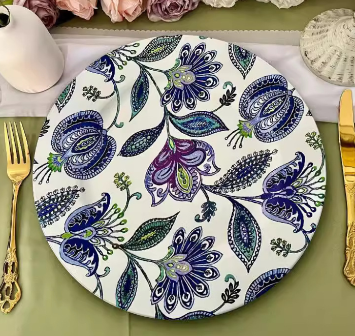 Food Grade Reusable Plastic Dinner Plate Unbreakable Tableware ALM-S100173