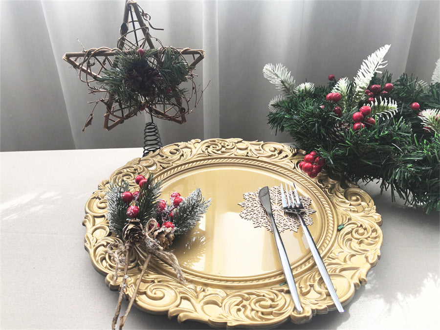 Food Grade Reusable Plastic Dinner Plate Unbreakable Tableware ALM-S100143