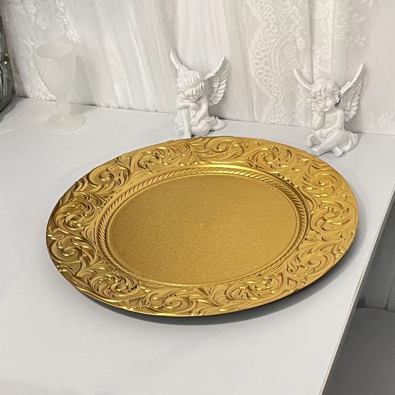 Food Grade Reusable Plastic Dinner Plate Unbreakable Tableware ALM-S100146