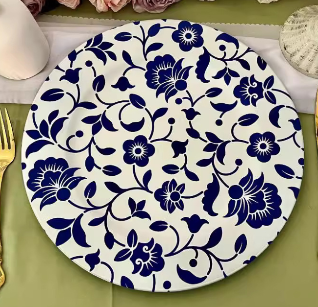 Food Grade Reusable Plastic Dinner Plate Unbreakable Tableware ALM-S100174