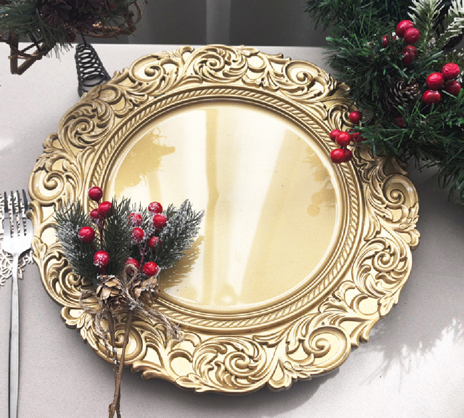 Food Grade Reusable Plastic Dinner Plate Unbreakable Tableware ALM-S100143