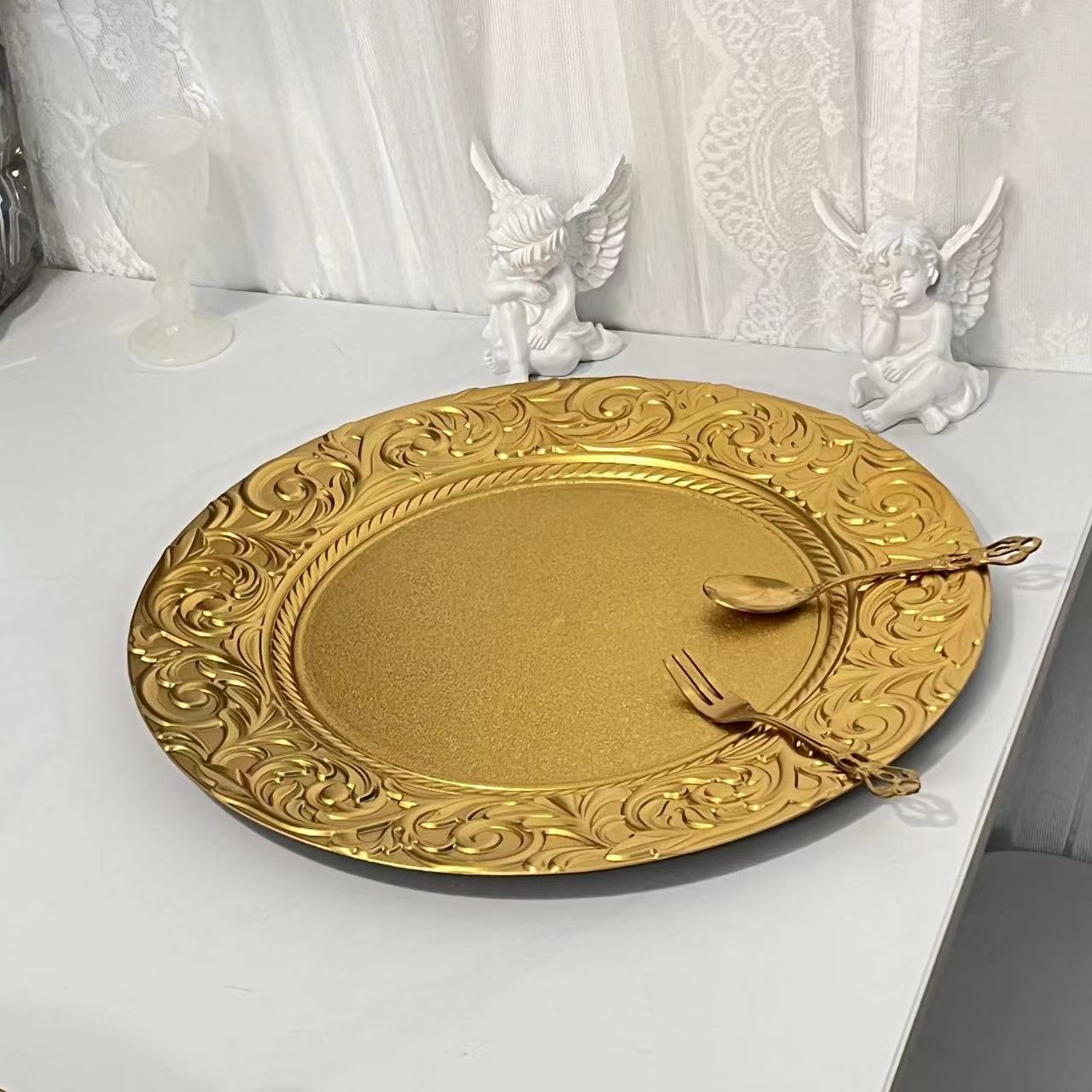 Food Grade Reusable Plastic Dinner Plate Unbreakable Tableware ALM-S100140