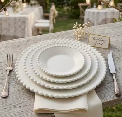 Premium Ceramic Dinner Plates Hotel Restaurant Tableware Wholesale ALM-S100189