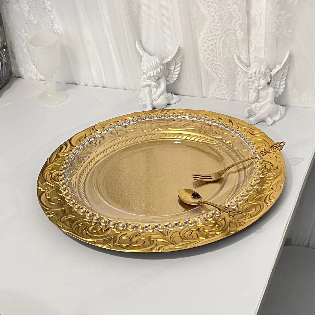Food Grade Reusable Plastic Dinner Plate Unbreakable Tableware ALM-S100146