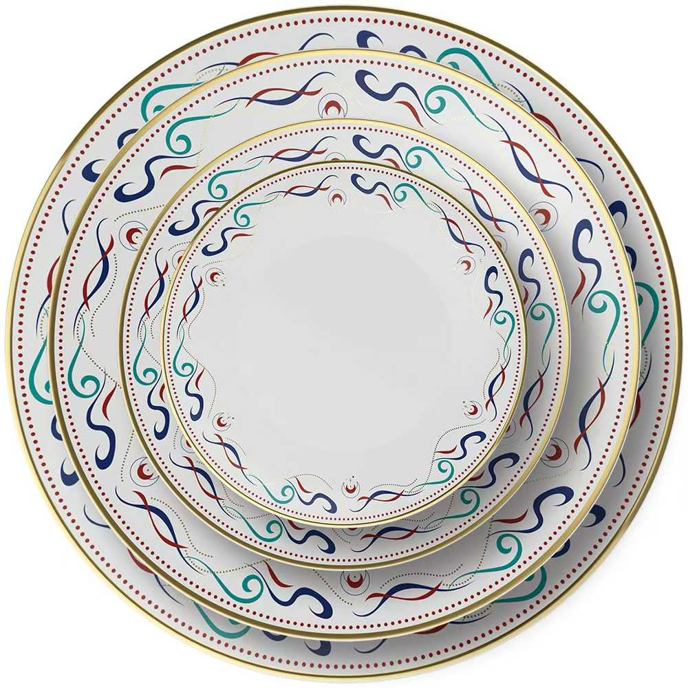Premium Ceramic Dinner Plates Hotel Restaurant Tableware Wholesale ALM-S100193