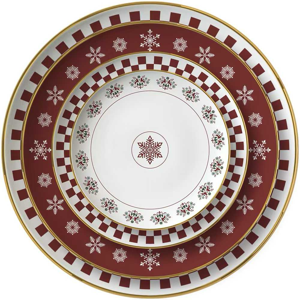 Premium Ceramic Dinner Plates Hotel Restaurant Tableware Wholesale ALM-S100193
