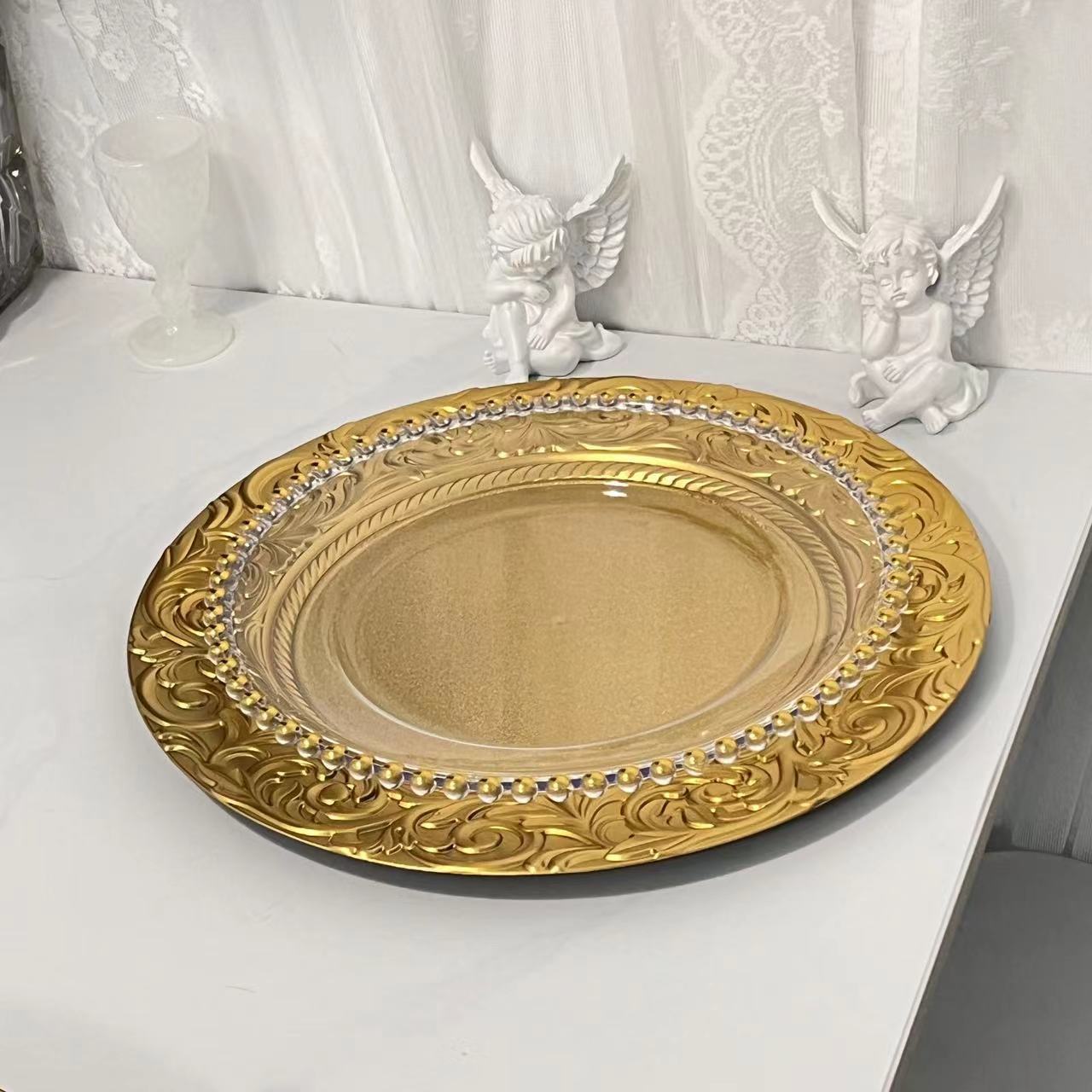 Food Grade Reusable Plastic Dinner Plate Unbreakable Tableware ALM-S100146