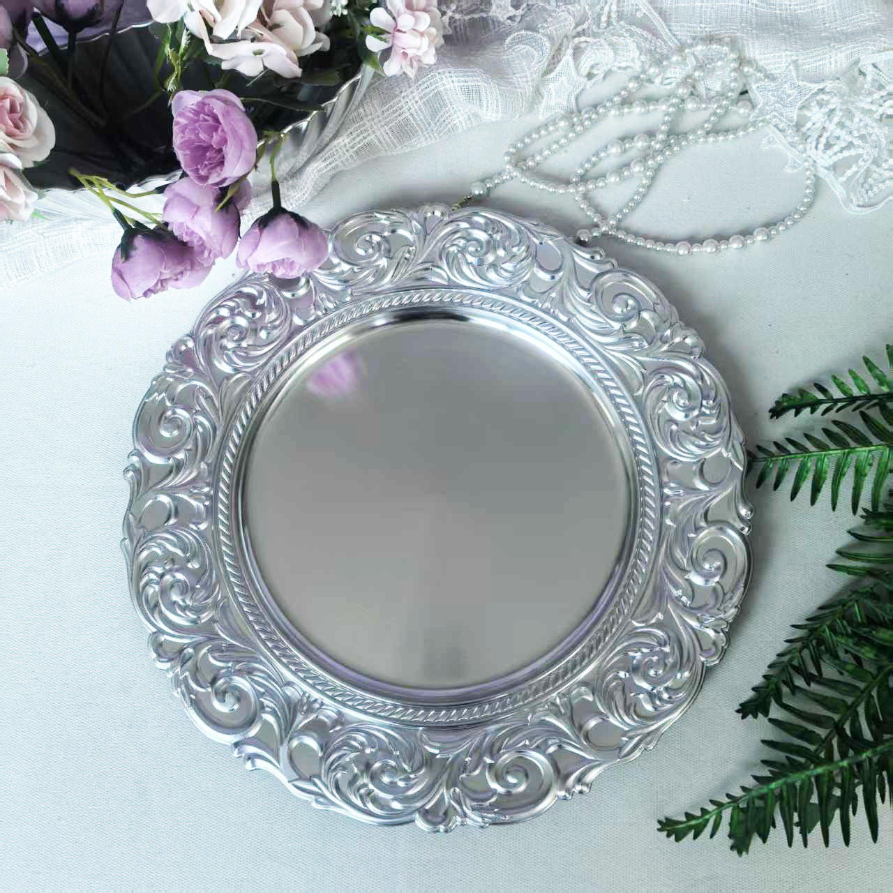 Food Grade Reusable Plastic Dinner Plate Unbreakable Tableware ALM-S100143