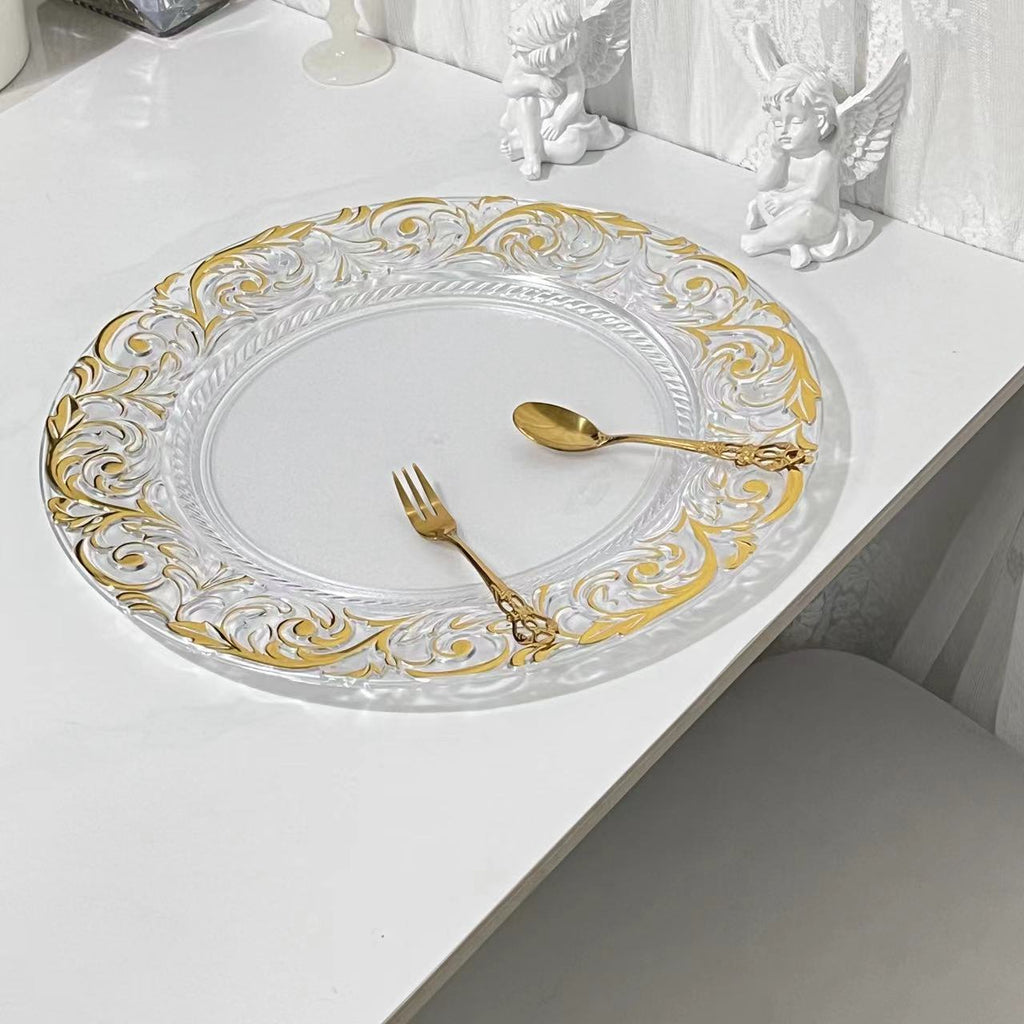 Food Grade Reusable Plastic Dinner Plate Unbreakable Tableware ALM-S100155