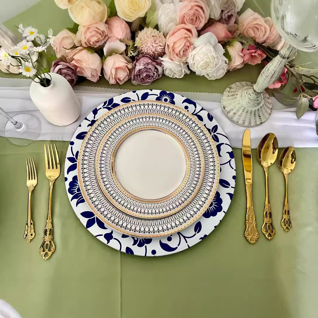 Food Grade Reusable Plastic Dinner Plate Unbreakable Tableware ALM-S100174