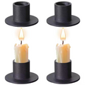 Matte black minimalist metal candlestick holder home table decor wholesale