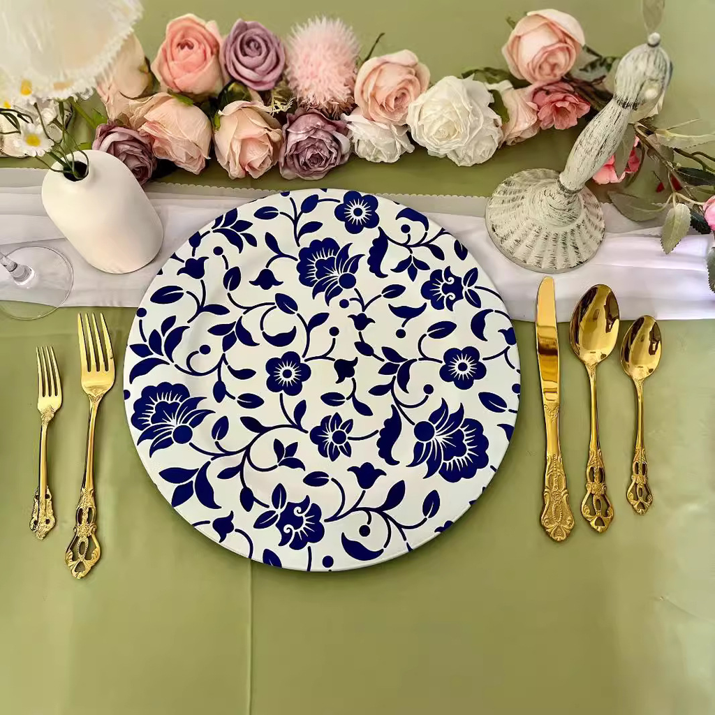 Food Grade Reusable Plastic Dinner Plate Unbreakable Tableware ALM-S100174
